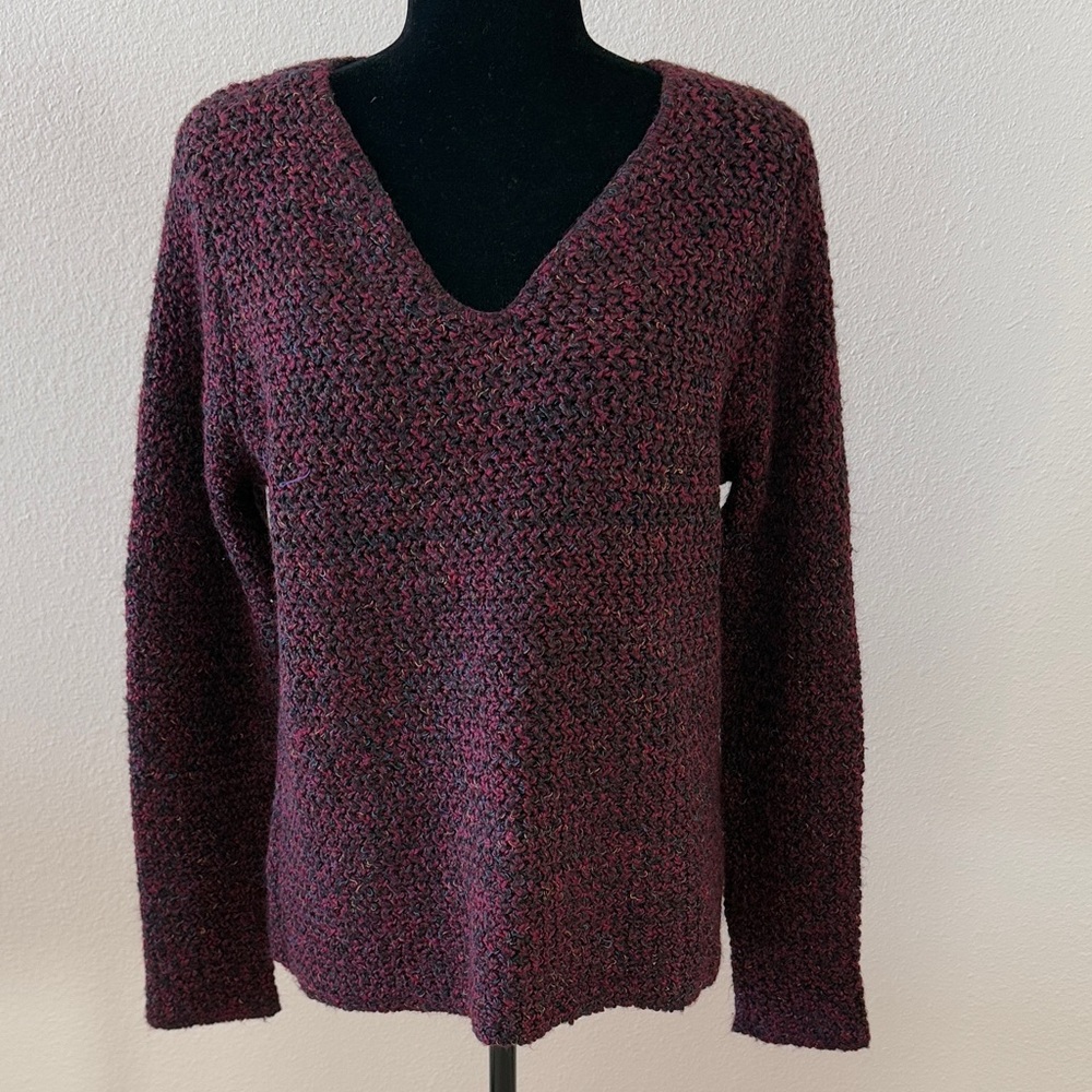 Avalin V-Neck Knit Sweater Large